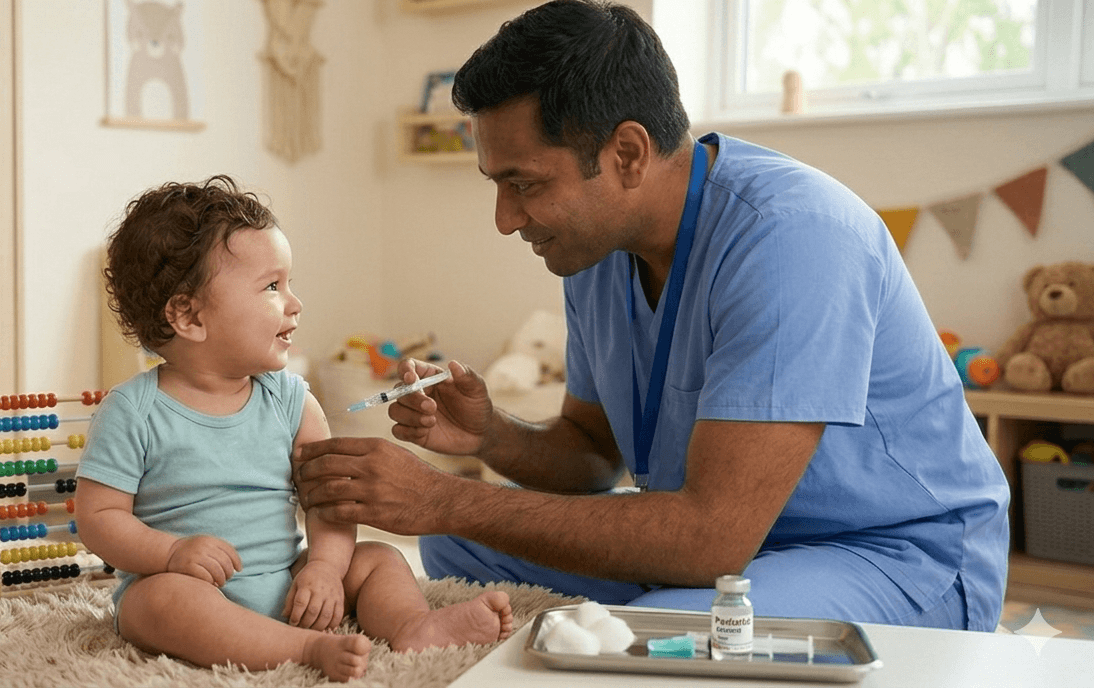 Vaccination at Dr. Gupta Children Hospital